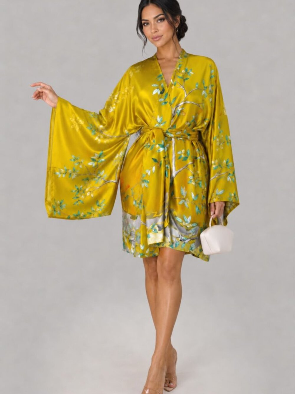 Summer Kimono- Yellow/Multi - Picture 2 of 4